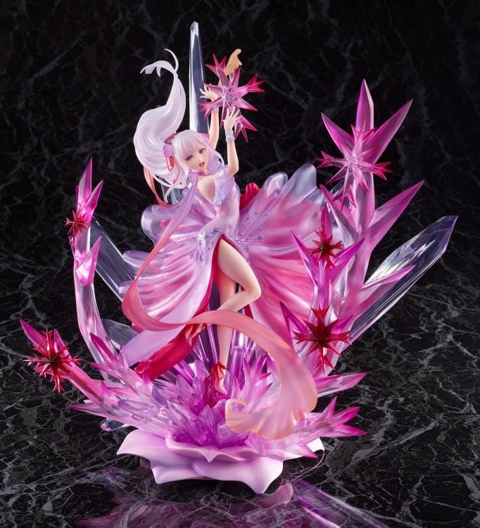 Re Zero Starting Life In Another World Frozen Emilia (Crystal Dress Ver.) 1/7 Scale Shibuya Scramble Figure - Image 5