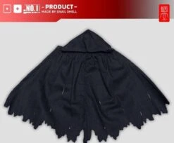 Snail Shell Black Tactical Hooded Cape For 1/10 & 1/12 Mecha Girl