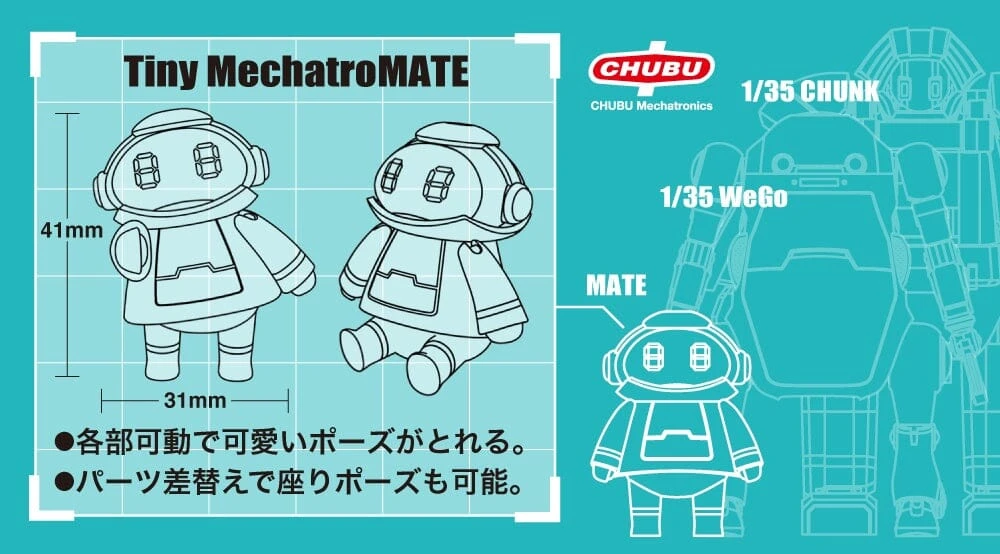 Hasegawa CW16 Small Mechatromate No.01 Light Blue & Orange - Image 12